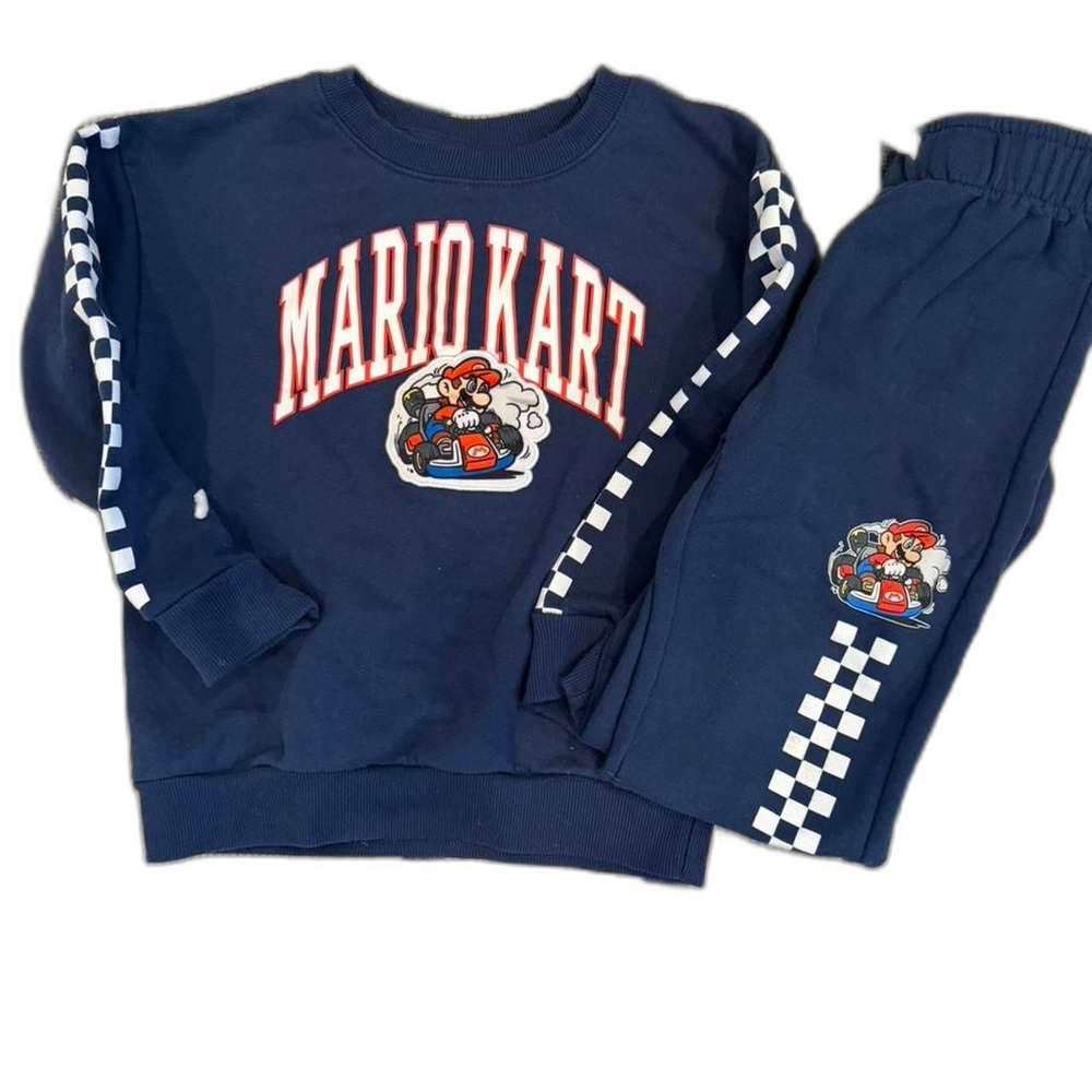 Nintendo Super Mario Bros Navy and Blue Sweatsuit